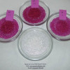 Red corundum (ruby) and white corundum, cubic zirconia (cz) round